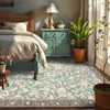 Modern Washable Area Rugs for Living Room Non Slip Stain Resistant Ultra Soft Floral Rug Carpet Floor Mat for Bedroom Dining Room Office - 3 of 4