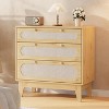 Jojoka Rattan Dresser for Bedroom,3 Drawers Dresser for Closet,Storage Dressers Cabinet for Bedroom - 3 of 4
