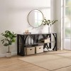 FURNIinspire Console Tables 3 Tier Long Console Table, Narrow Entryway Table, Living Room Side Table, Gray Tabletop, Multicolored, 15.6"*70.9"*31.9" - 2 of 4