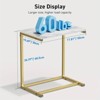 C-Shaped End Table, 27 inches High, Side Table for Couch, Slides Under for Living Room Convenience - 2 of 4
