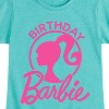 Girls' - Barbie - Birthday Head Logo Fitted Short Sleeve Graphic T-Shirt - 2 of 4