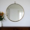 HomeRoots 34" Gold Round Iron Framed Accent Mirror - 2 of 4