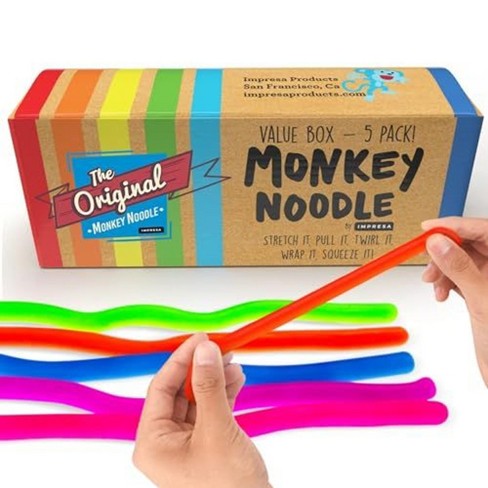 Impresa The Original Monkey Noodle Fidget Toy 5 Pack Stretchy Sensory Toys For Kids Toddlers With Unique Needs Target