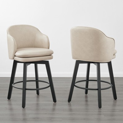 Spruce&Spring Modern Swivel Counter Height Bar Stools with Arm