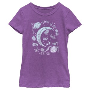 Girl's Lost Gods Zodiac Moon Festival T-Shirt - 1 of 4