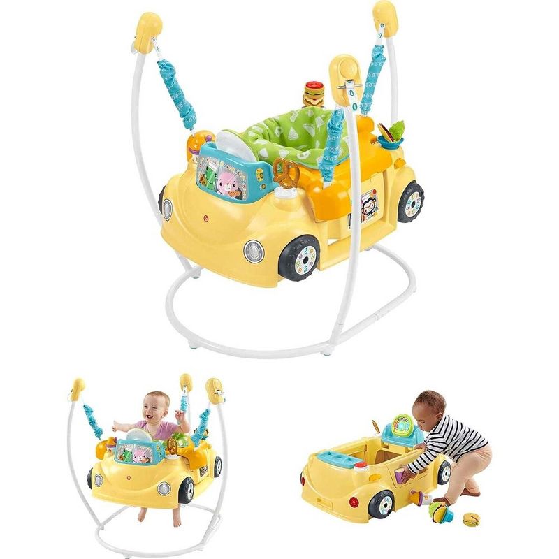 Fisher-Price Baby to Toddler Learning Toy 2-in-1 Servin’ Up Fun Jumperoo Activity Center with and Shape Sorting Puzzle Play, 1 of 10