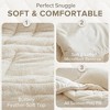 3 Pcs Luxury Feather-Soft Fluffy Comforter Set, All Season Double Diamond Pattern Microfiber Comforter Set, Medium-weight Premium Microfiber Reverse Bed Set for Bedroom with Pillow Cases, Queen / King Cozy & Soft Bedding Set for Year-Round - 4 of 4