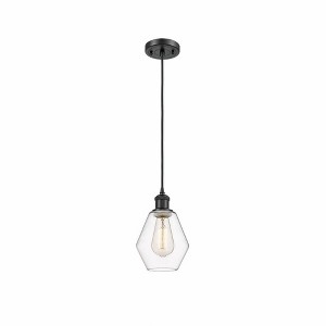 Cindyrella - 1 Light Cord Hung Mini Pendant In Industrial Style-10 Inches Tall and 6 Inches Wide - 1 of 1