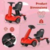 Costway 6V Kids Ride On Drift Car Electric Drifting Go Kart for Kids with 360° Spin Dark/Pink/Red/White - 3 of 4