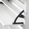 GlasFlength Shoe Racks Modern Flip Drawer Storage Cabinet with Hidden Compartment for Small Entryway Living Space, White, 25.59"*9.37"*38.39" - 3 of 4