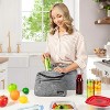 OPUX Lunch Box Women, Insulated Bag Girls School Kids Teen, Cute Small Soft Cooler Tote Adult Work Office, Reusable Medium Purse Pail - 4 of 4