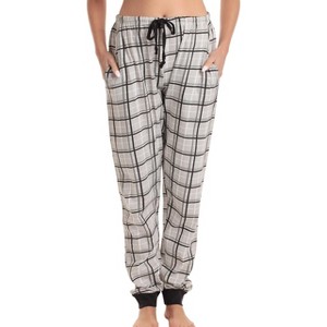 Just Love Womens Buffalo Plaid Knit Jersey Pajama Pants - Buffalo Check Jogger PJ Bottom - 1 of 3