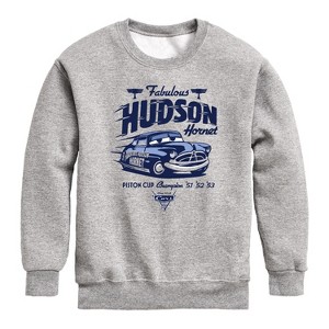 Boys' - Cars - Fabulous Hudson Hornet Graphic Long Sleeve Fleece Sweatshirt - 1 of 4