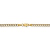 Black Bow Jewelry 3.4mm 14k Yellow Gold & Rhodium Hollow Pave Curb Chain Bracelet - 3 of 4
