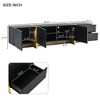 80'' Fluted TV Stand, Modern Entertainment Center with Cabinets & Drawers, Golden Wood Grain Leg Console for Living Room - 3 of 3