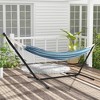 Tangkula Portable Indoor Outdoor 2-Person Double Hammock Set w/ Stand and Carrying Cases - 2 of 4