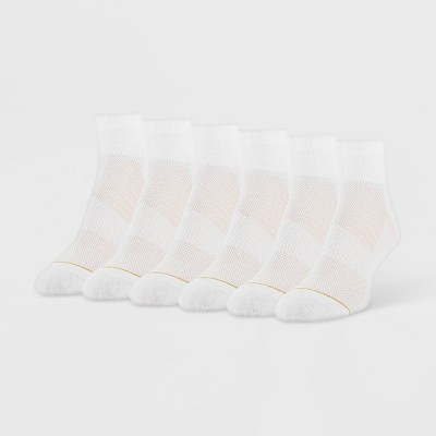 All Pro Women's Extended Size Aqua FX 6pk Ankle Athletic Socks - 8-12
