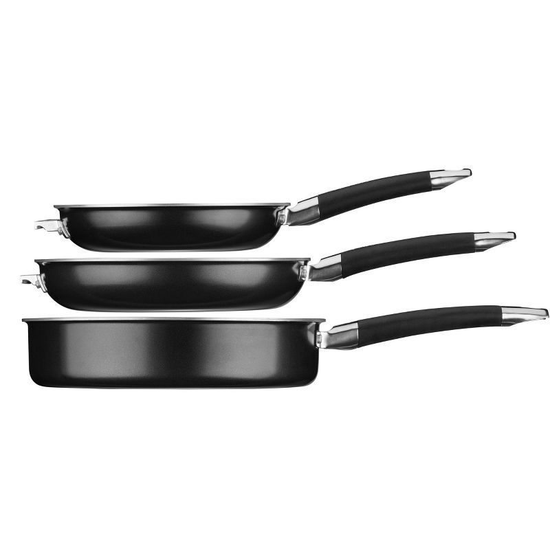 Cuisinart SmartNest Matte 12pc Non-Stick Aluminum Cookware Set N51-12BK - Black, 4 of 6