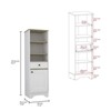 SEVOBAL Bathroom Storage Cabinets with Two Interior Shelves and One Drawer for Bathroom Organization, Multicolored, 55"*20"*5" - 3 of 4