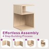 20'' S-Shaped End Table and Bookcase With Open Storage Shelves - Tree City - 3 of 4