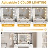 Jojoka Makeup Vanity Desk with Mirror & LED Lights, Vanity Table with 6 Drawers, 2 Cabinets, Cushioned Stool & Charging Station - 4 of 4
