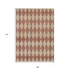 Orange And Copper Geometric Washable Indoor Outdoor Area Rug - 3 of 4