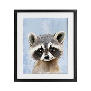 Stupell Industries Sweet Woodland Raccoon Framed Print Under Glass Art - 1 of 4