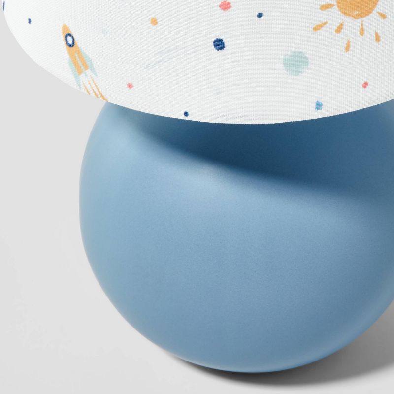 Kids' Round Base with Space Shade Lamp Blue - Pillowfort™, 4 of 11