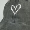 Anna-Kaci Women's Heart Embroidered Baseball Cap Low Bun Soft Cotton Trucker Hat - 3 of 4