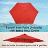 Yescom 9Ft 6 Ribs Umbrella Cover Canopy Replacement Top Patio Outdoor Market Beach Red - 4 of 4