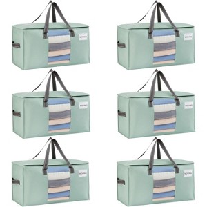 4/6/8 Pack Moving Bags, Comforter and Blanket Storage Bags for Closet, Moving Boxes, Boxes with Lids Alternative - 1 of 4