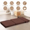 3-in-1 Convertible Folding Sleeper Chair Sofa Bed Lazy Couch with Pillow Fabric for Living Room - 4 of 4