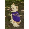 Parisian Pet 'Spoiled Rotten' Dog Shirt – Funny Embroidered T-Shirt for Dogs & Cats, Purple - 3 of 4