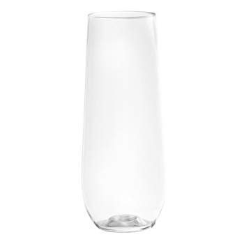 Smarty Had A Party 9 oz. Clear Stemless Plastic Champagne Flutes (64 Glasses)