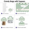 Big Dot of Happiness Sage Green Checkered Party - DIY Clear Goodie Favor Bag Labels - Candy Bags with Toppers - Set of 24 - 3 of 4
