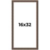 PosterPalooza | Panoramic Elegant Brown Picture Frame - UV Acrylic, Foam Board Backing, Hanging Hardware - 2 of 4