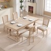 NicBex French Country Dining Chairs Set of 2 with Upholstered/Nature Rattan Backrest,Rustic Weathered Kitchen Chairs,Living Room Chairs - 4 of 4