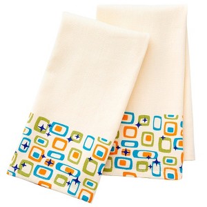 Retro Bath Set of 2 Hand Towels - 1 of 3