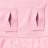 Toddler Girls' Adaptive Long Sleeve French Terry Dress - Cat & Jack™ Light Pink - 4 of 4
