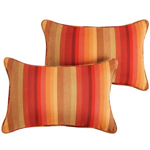 Sunbrella 2pk Astoria Sunset Lumbar Outdoor Throw Pillows