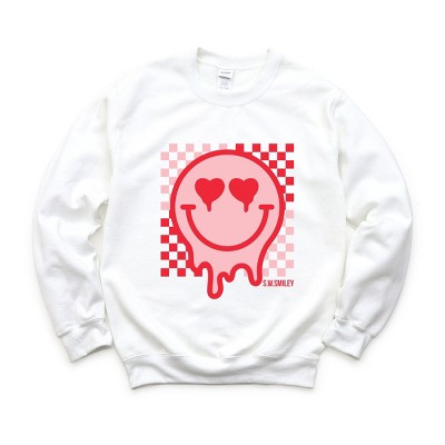 Simply Sage Market S.W.Smiley Valentine Smiley Checkered Sweatshirt