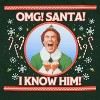 Seven Times Six Elf Buddy T-Shirt Men's Santa I Know Him Holiday Inspired Tee Green - 2 of 4