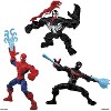 Marvel Super Hero Mashers Web-Slinging Pack, 3x 6-Inch Buildable Figures – Spider-Man, Venom, Miles Morales, 27 Mix & Match Pieces, Kids Toy Set - 4 of 4