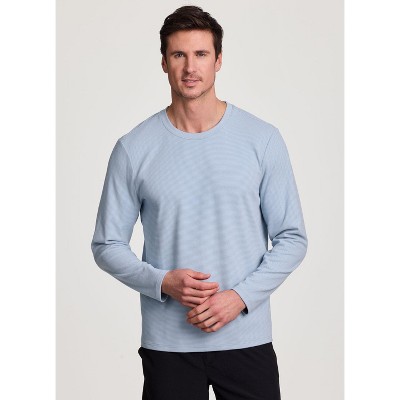 Avalanche Men's Ultra Lightweight Micro Fleece Mini Stripe Long Sleeve Shirt Base Layer