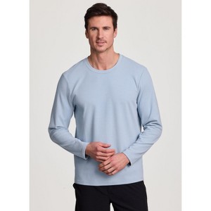 Avalanche Men's Ultra Lightweight Micro Fleece Mini Stripe Long Sleeve Shirt Base Layer - 1 of 4
