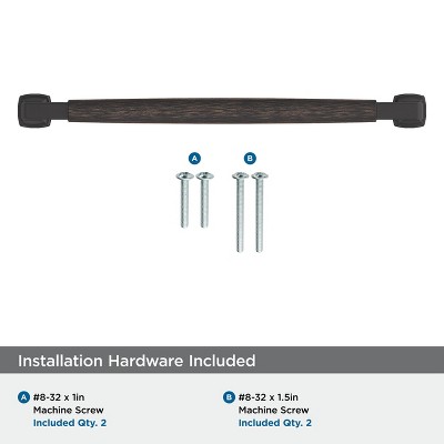Oil Rubbed Bronze 9.56" Cabinet Drawer Pull with Mounting Hardware