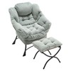 CAVINAS Relaxing Lounge Chair with Footrest,Sturdy Steel Frame Accent Chair for Living Room - 2 of 4