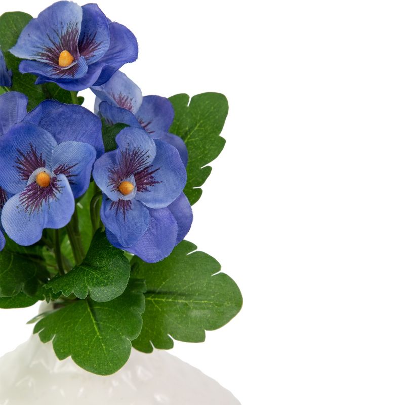 Allstate Floral 8" Blue Pansy Artificial Silk Floral Bouquet, 4 of 6