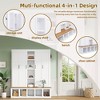 Whisen Freestanding Hall Tree with Shoe Bench, Storage Shelves and 3 Hanging Hooks - 3 of 4