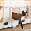Whisen Hidden Cat Litter Box Enclosure with LED Light - 2 Storage Drawers, Multi-Functional Gray Side Table for Living Room, Discreet Indoor Cat House - 4 of 4